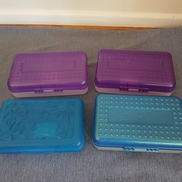 Plastic Pencil Case x 4 - Picture 1 of 3
